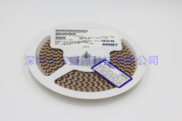 KEMET钽电容 7343 16V 22UF T491D226K016AT